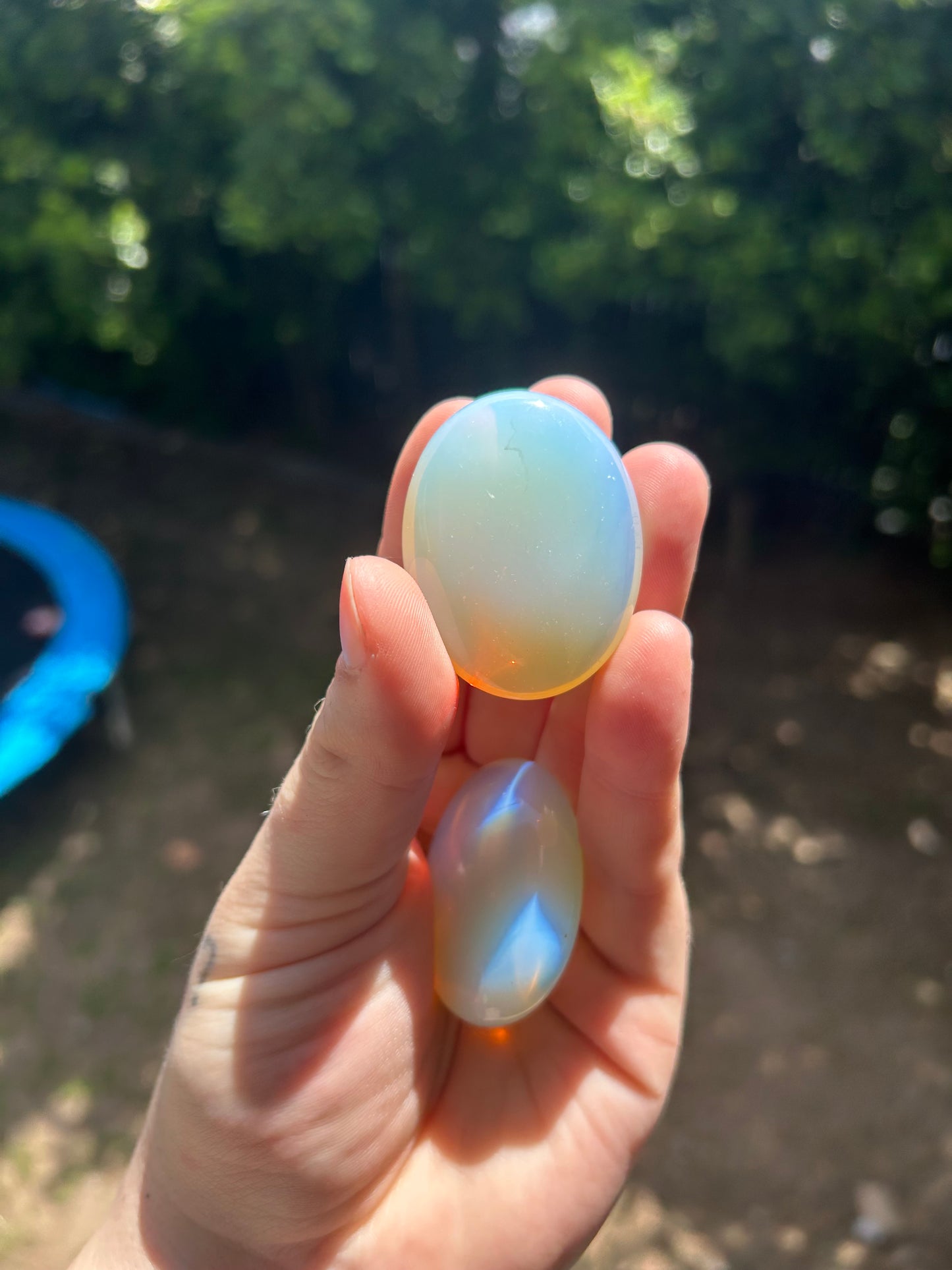 Opalite palm stone