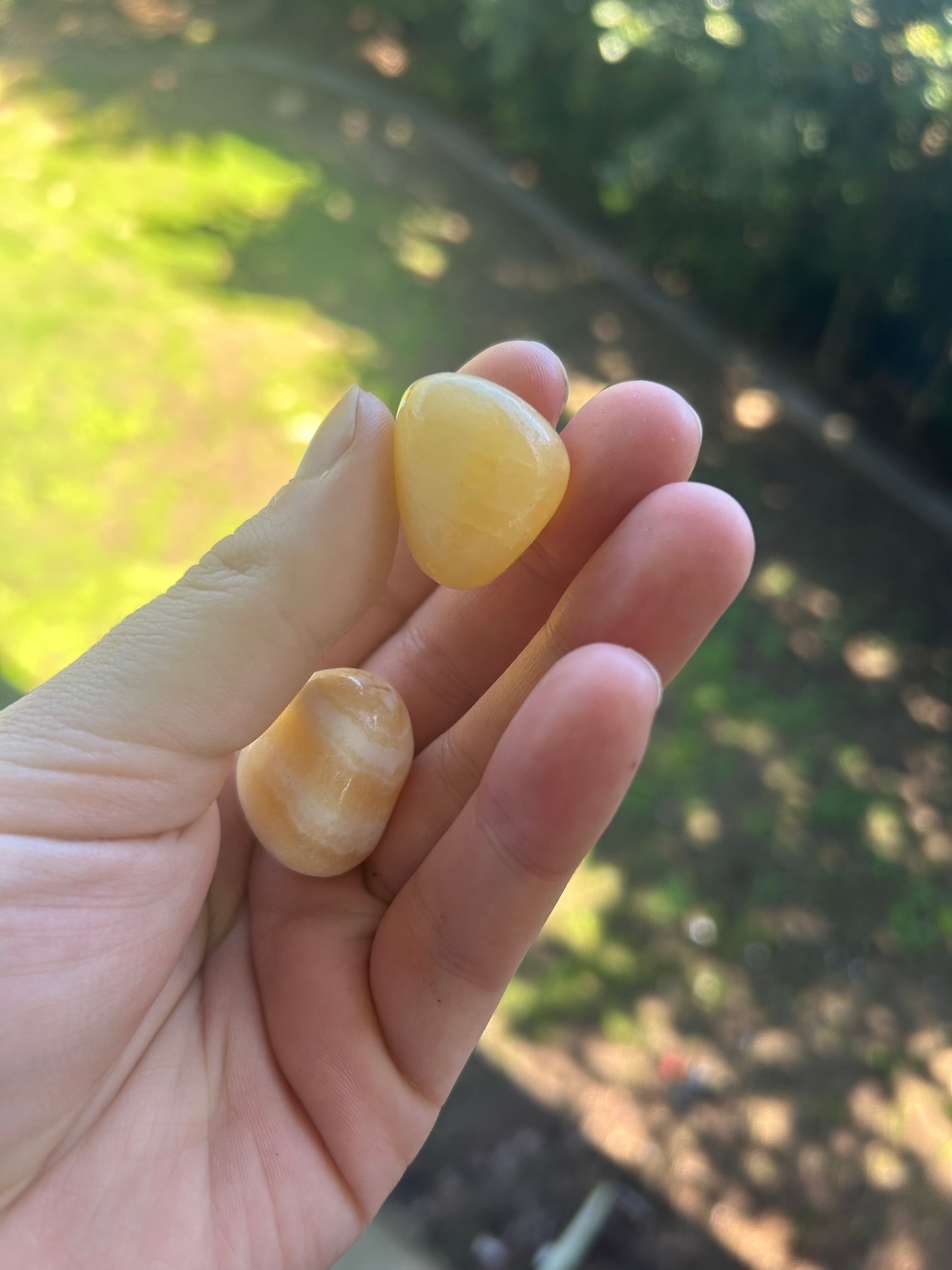 Large orange calcite tumble