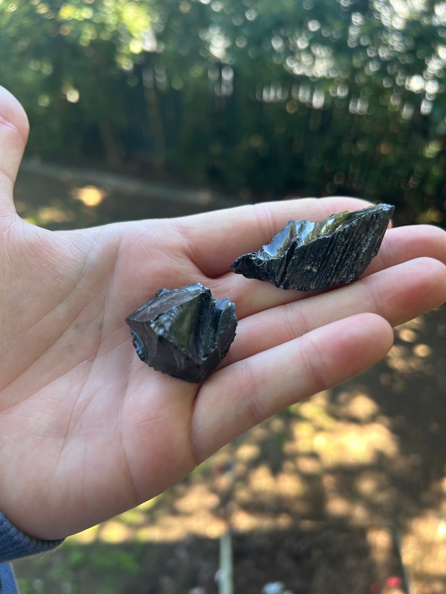 Small raw obsidian
