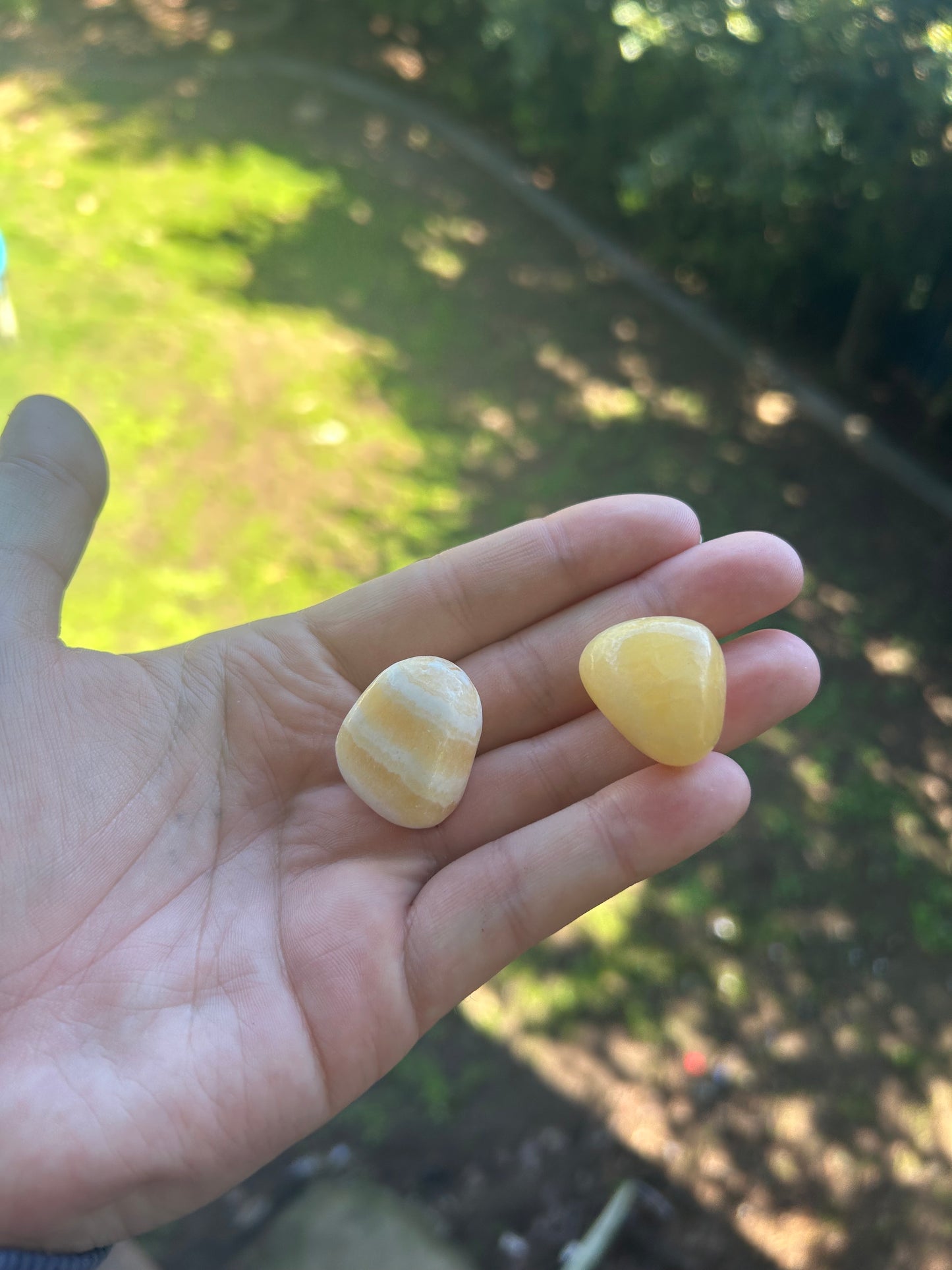 Large orange calcite tumble