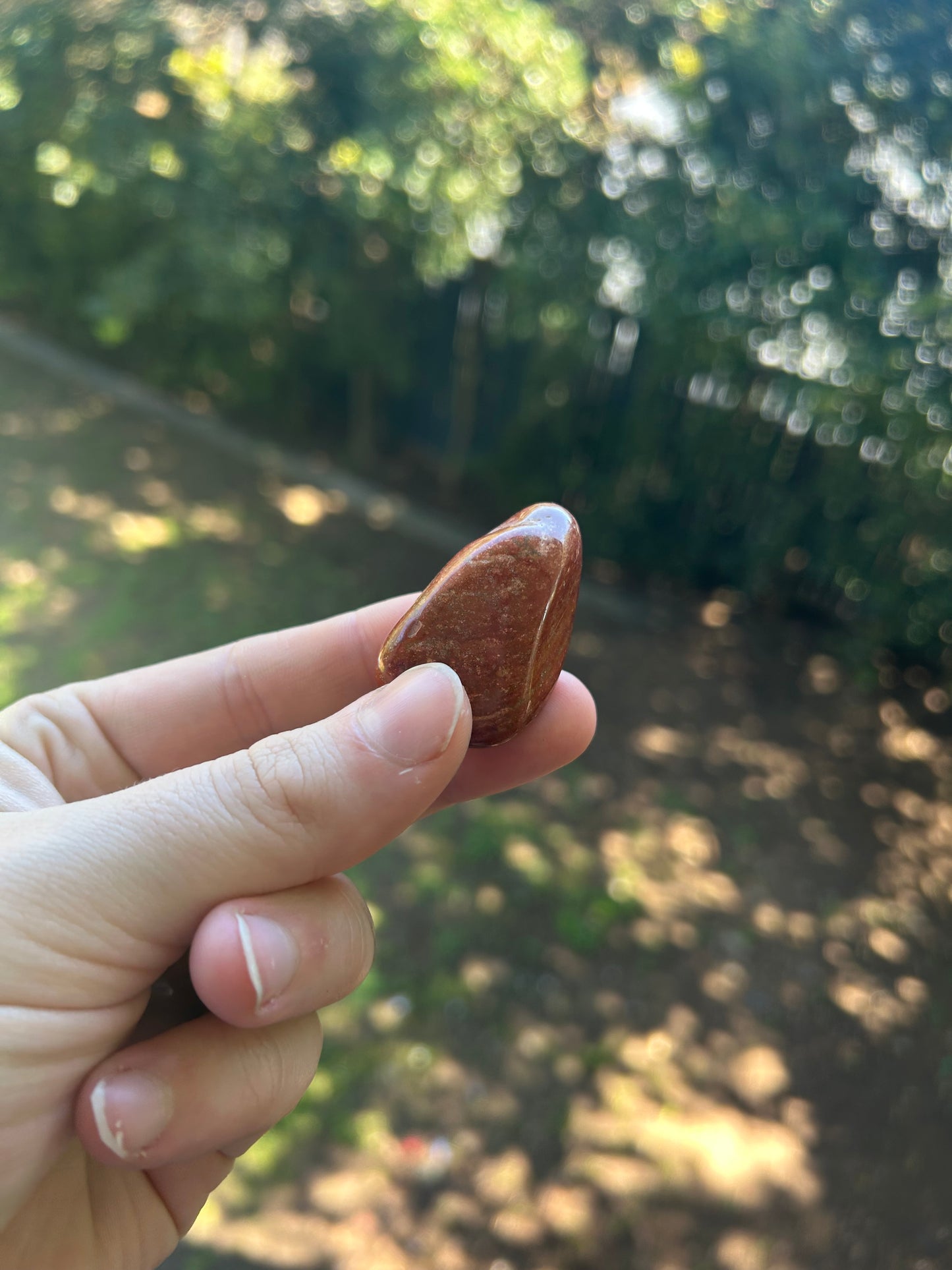 Large red jasper tumble