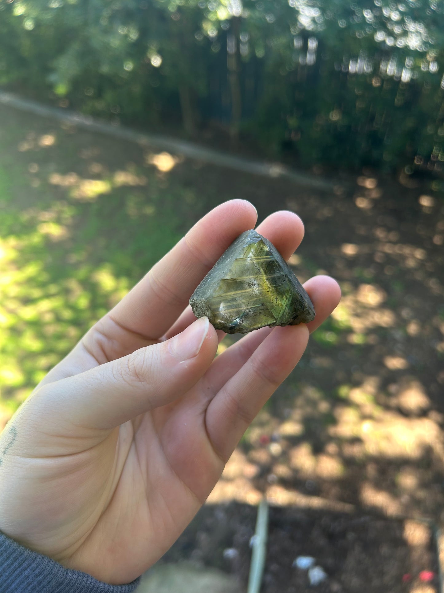 Raw labradorite slab