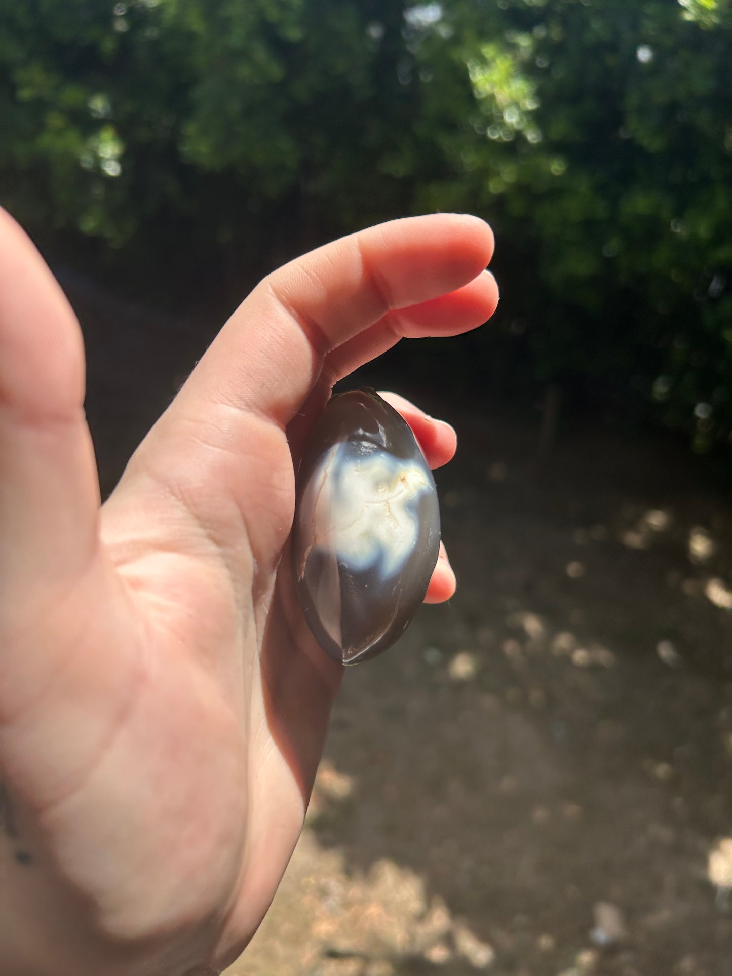 Orca agate palm stone b*