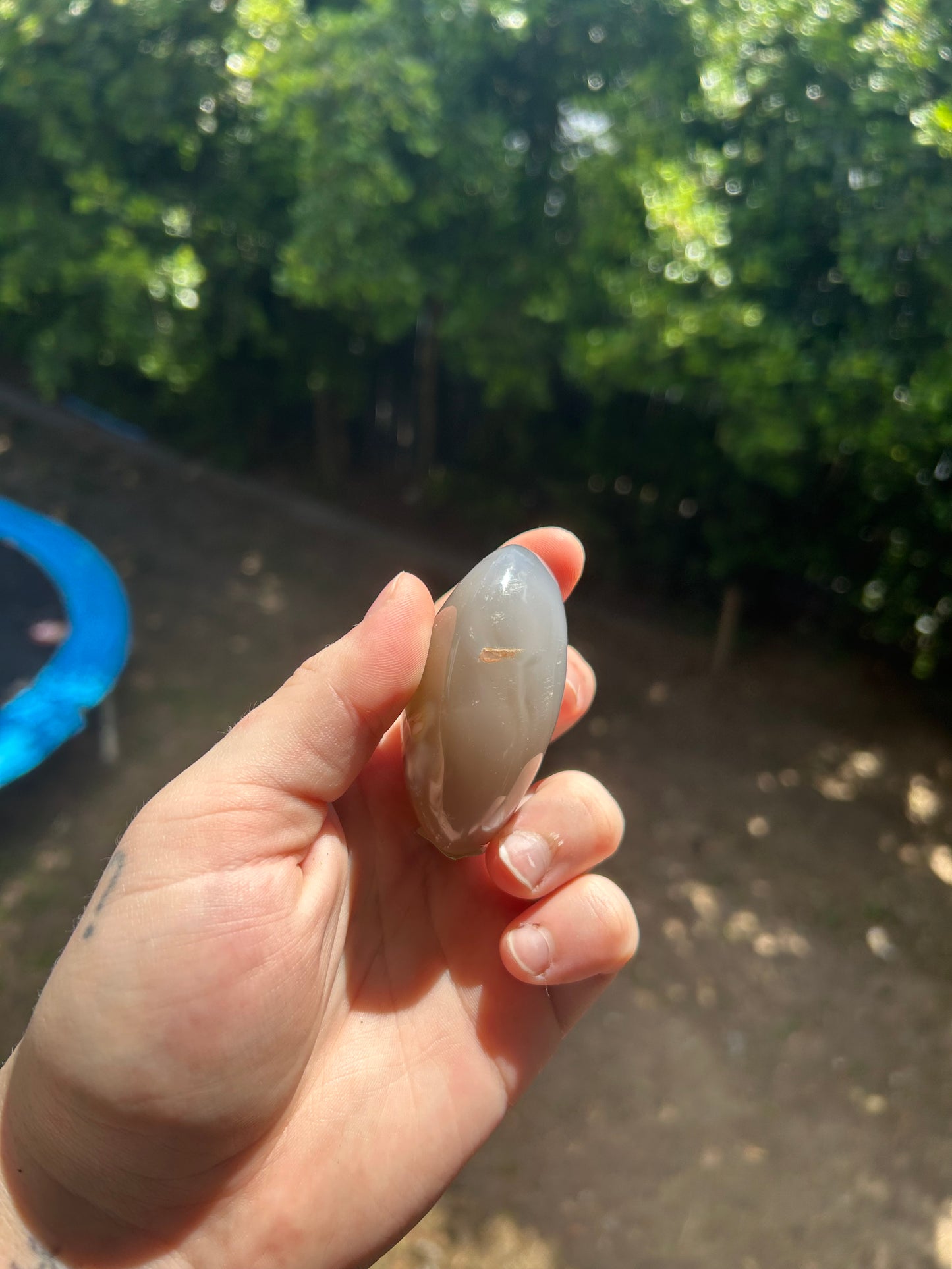 Orca agate palm stone c*