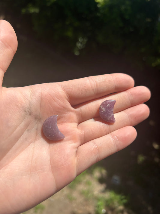 Mini lepidolite moon