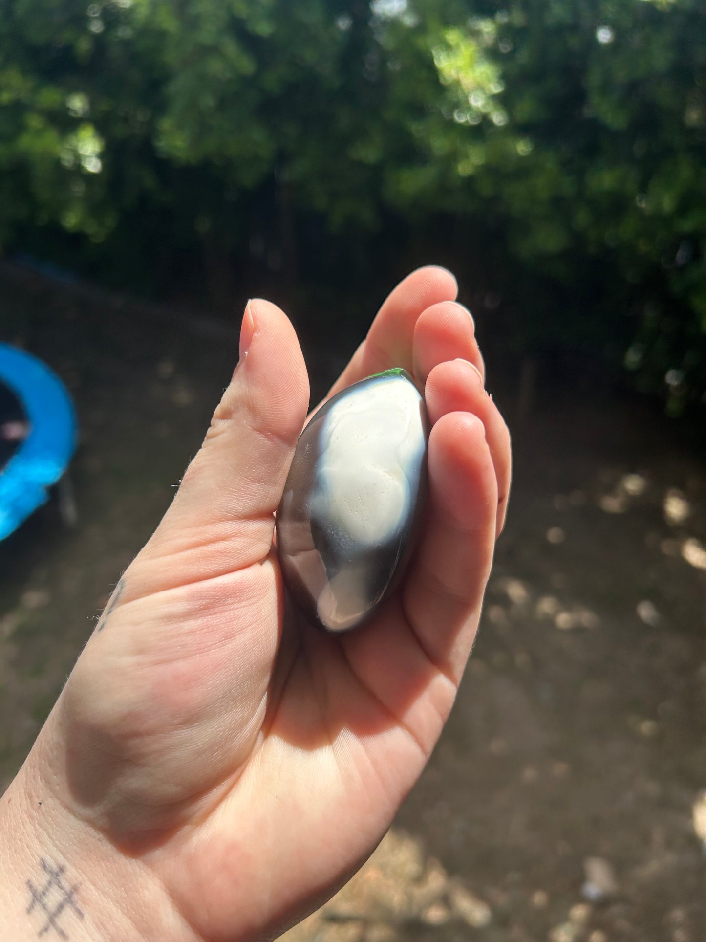 Orca agate palm stone b*