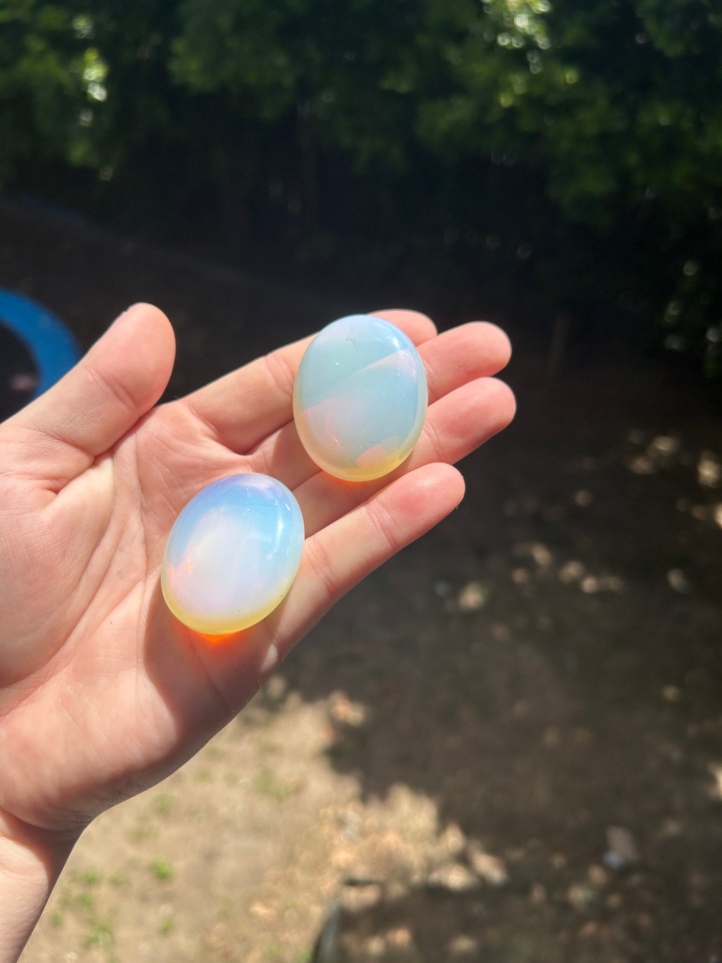 Opalite palm stone