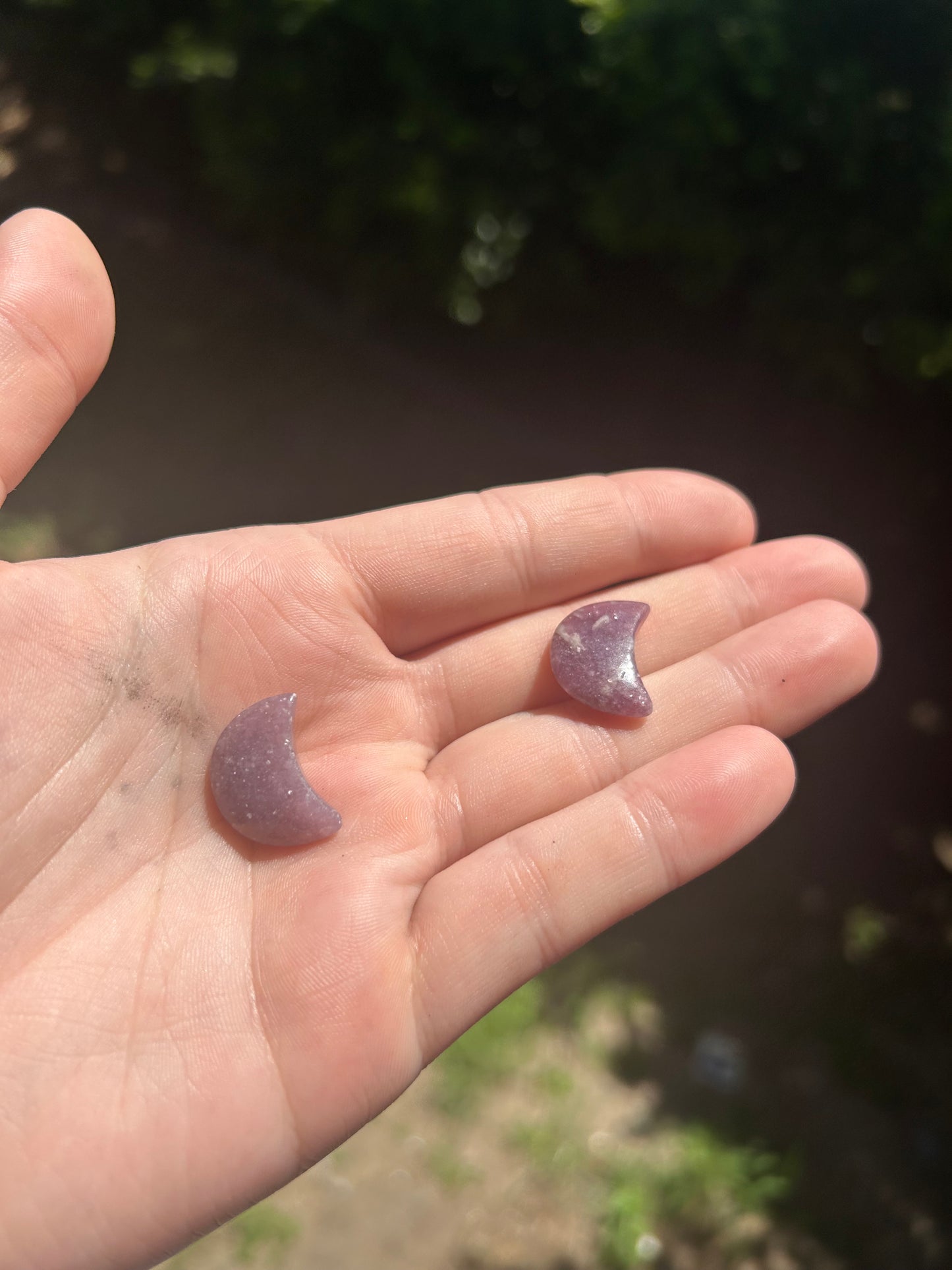 Mini lepidolite moon