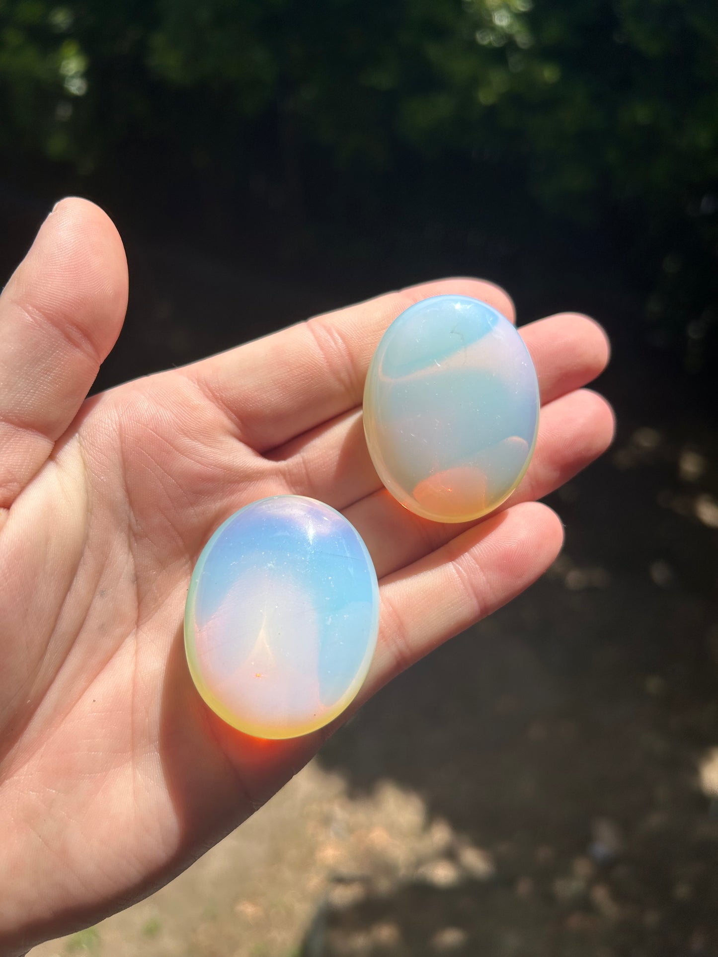 Opalite palm stone