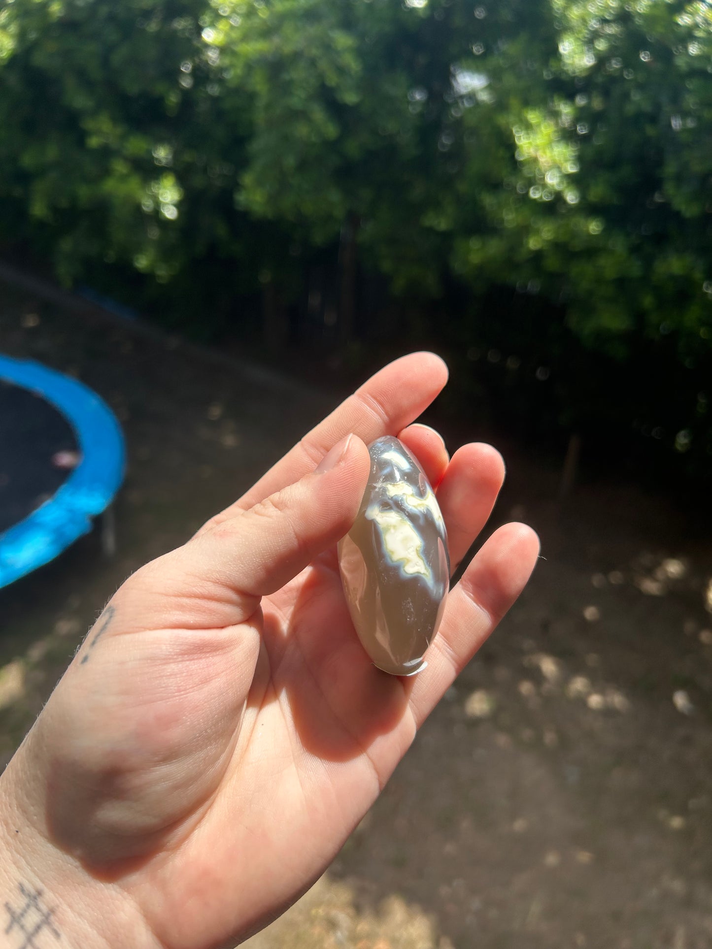 Orca agate palm stone c*