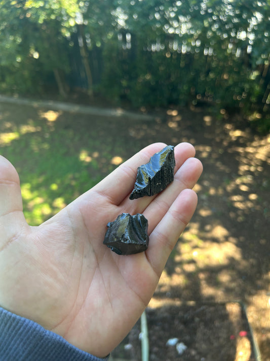 Small raw obsidian