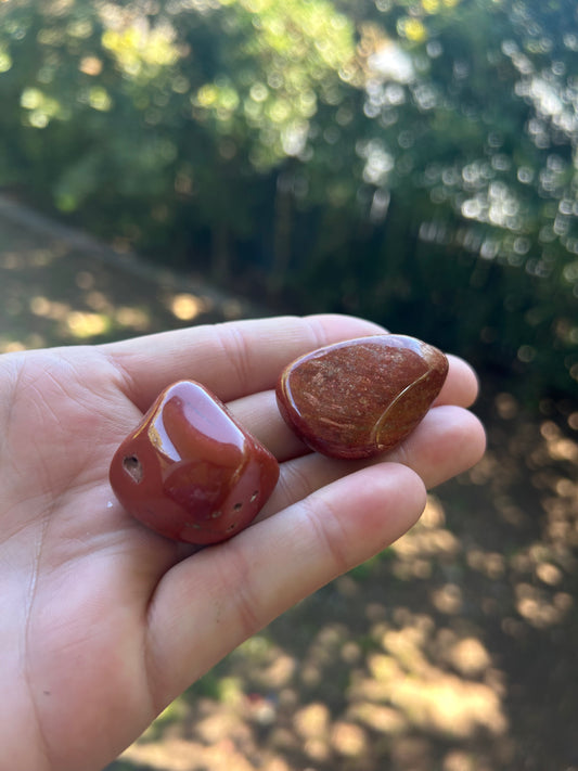 Large red jasper tumble