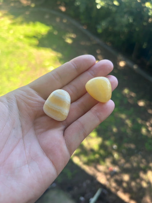 Large orange calcite tumble